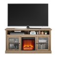 thumbnail image 3 of Ameriwood Home Leesburg Fireplace TV Stand for TVs up to 65", Natural, 3 of 9