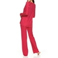 thumbnail image 5 of U.S. Polo Assn. Women's & Women's Plus 2pc Long Sleeve and Lounge Pajama Pant Sleep Set, 5 of 6