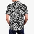 thumbnail image 3 of Balery Similar To Leopard Print Printed Men’s Short Sleeve Polo Shirt, Midweight Men's Shirt,Golf Polo shirts -3X-Large, 3 of 8