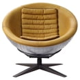 thumbnail image 2 of ACME Brancaster Armless Accent Chair in Turmeric and Aluminum, 2 of 6