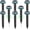 Green-Octagon, variant on 2026 Mole Repellent Solar Powered Stakes, Ultrasonic Outdoor Pest Repeller for Lawns & Gardens, Deer Deterrent, Green – 3 Shapes