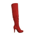 thumbnail image 2 of Dream Pairs Women's Chunky Heel Boots HIGHPLAT Thigh-High Style, 2 of 5