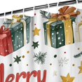 thumbnail image 3 of Red Christmas Bath Curtain,Winter Snowflake Funny Christmas Bathroom Curtain Hotel Luxury Style Shower Curtains for Dorm Bathroom Decor Christmas (72x72in), 3 of 5