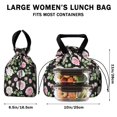 thumbnail image 5 of Pioneer Flower Floral Print Pattern Drawstring Insulated Lunch Bag for Women, Stain-Resistant Large Lunch Tote with Multi-Pockets for Work Office, 5 of 6