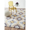 thumbnail image 1 of Nuloom  Mustard Hand-Hooked Modern Tribal Geo Print Area Rug - 4' x 6', 1 of 3