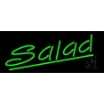 thumbnail image 1 of Green Salad With Line LED Neon Sign 13 x 32 - inches, Black Square Cut Acrylic Backing, with Dimmer - Bright and Premium built indoor LED Neon Sign for restaurant window and interior decor., 1 of 7