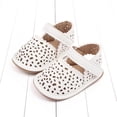 thumbnail image 2 of Fozruso Summer Children Baby Toddler Shoes Boys And Girls Light Hollow Breathable Comfortable Solid Color Hook Loop Sizes 4 Toddler(White), 2 of 6