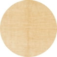 thumbnail image 1 of Ahgly Company Machine Washable Indoor Round Abstract Brown Gold Area Rugs, 7' Round, 1 of 7