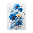 thumbnail image 5 of Mudket Framed,Colorful Canvas Wall Art,Ready to Hang,Blue White Butterfly Floral Canvas Print,Botanical Wall Decor,Abstract Flower Poster,for Bedroom Living Room Office Decor - 20"L x 16"W, 5 of 10