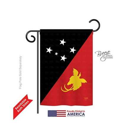 Breeze Decor 58260 Papua New Guinea 2-Sided Impression Garden Flag - 13 x 18.5 in.