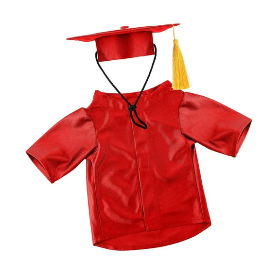 Pet Graduation Hat And Gown Costume Set Polyester For Pets