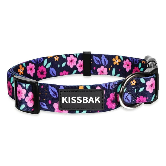 Kissbak Dog Collar For Small Dogs - Special Design Cute Girl Dog Pet Collar Soft Adjustable Fancy Floral Girl Puppy Dog Collars (S, Floral)