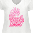 thumbnail image 4 of Inktastic Michigan Silhouette Mandala Women's Plus Size V-Neck T-Shirt, 4 of 5