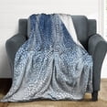 thumbnail image 2 of Yibo Flannel Plush Throw Blanket Green and White Cheetah Leopard Print Animal Skin Pattern Throws Super Soft Blanket for Couch Sofa Bed Chair Lightweight Warm Air Conditioning Blanket, 2 of 4