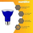 thumbnail image 3 of Sunlite 3w LED PAR20 Blue Colored Recessed E26 Base Floodlight Bulb - 50W Equiv, 3 of 4