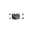 thumbnail image 2 of Meridian Furniture Plush Standard Gray Velvet Modular Corner Chair, 2 of 5