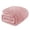 Pink, variant on Exclusivo Mezcla Large Flannel Fleece Throw Blanket, Jacquard Weave Wave Pattern Blanket (50" x 70", Pink)