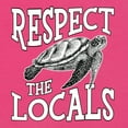 thumbnail image 6 of Wild Bobby Respect The Locals Save Our Oceans Turtle Animal Lover Women Slim Fit Junior Tee, Raspberry, Medium, 6 of 6