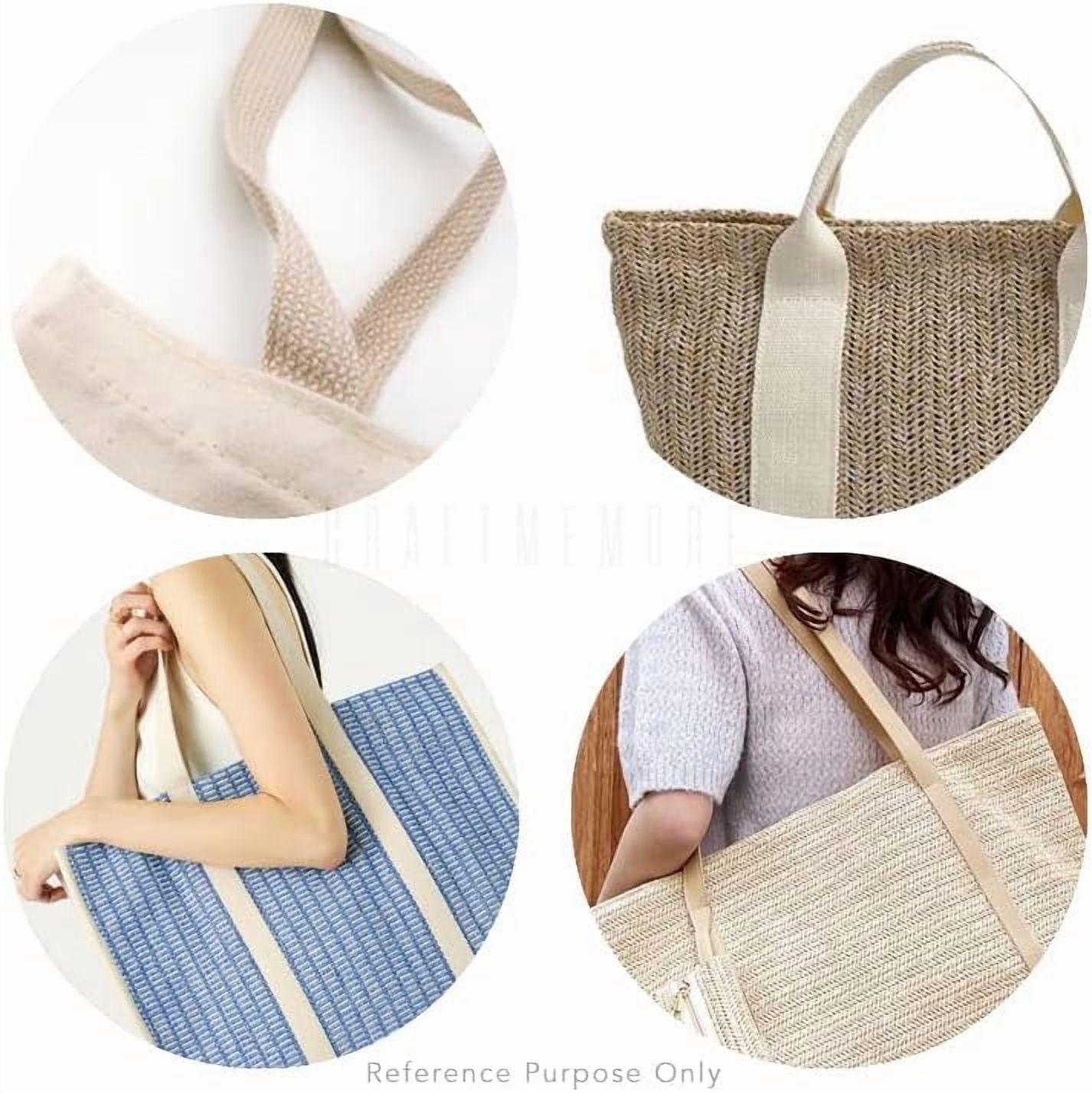 Natural Cotton Webbing Ribbon for Arts & Crafts, Fabric Purse Strap, Belting, Tote Bags (1 1/2 Inch, 50 Yards)