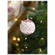 thumbnail image 5 of Adorno para árbol de Navidad | Bola de espuma de encaje con colgante de polvo | 8 cm, rosa, rojo, azul y dorado, decoración navideña para coronas y guirnaldas, 5 of 6