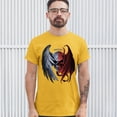 thumbnail image 3 of Tee Hunt Gothic Demon Angel Skull T-Shirt Horror Nightmare Halloween Men's Novelty Shirt, Yellow, XX-Large, 3 of 5