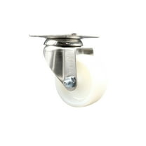 3 Inch 316SS Nylon Wheel Swivel Top Plate Caster Service Caster Brand