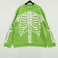 thumbnail image 2 of XIAOCHA Womens Sweaters Casual Skeleton Jacquard Crewneck Knit Pullover Sweater Loose Fit Long Sleeves Soft Comfortable Top Halloween Holiday, 2 of 3