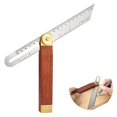 thumbnail image 1 of Bisel multiángulo de acero inoxidable ajustable, bisel en T deslizante con mango de madera dura, bisel de carpintero para manualidades, carpinteros TUNC Sencillez, 1 of 5