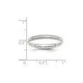 thumbnail image 2 of 14k White Gold Solid Polished Half Round 3mm Milgrain Comfort-Fit Band Size 6.5 Ring Ring for Women and Men, 2 of 2