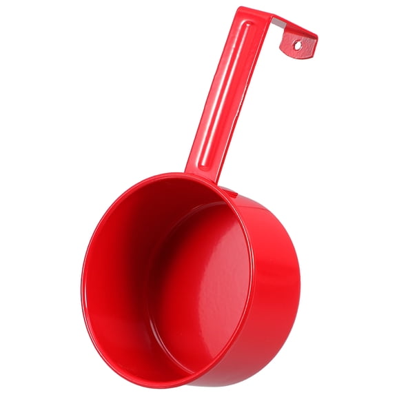 Hemobllo Red Metal Rice Measuring Scoop with Hanging Hook, Kitchen Tool for Accurate Portion Control and Cooking Measurements