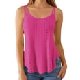 thumbnail image 3 of SHenli Womens Tank Tops Crewneck Tie Front Peasant Shirts Loose Fit Casual Basic Tee, 3 of 6
