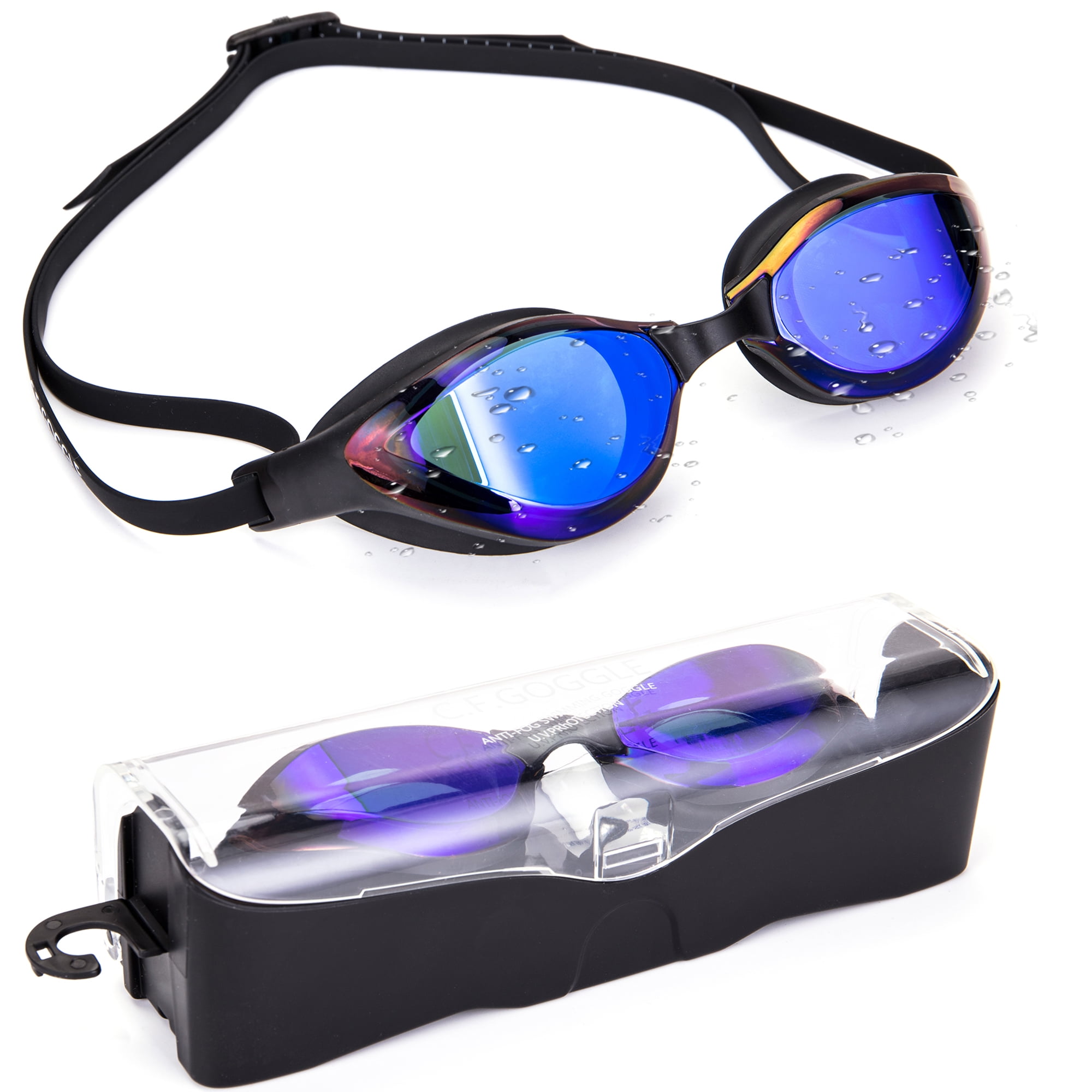 Swimming Goggles, Polarized Anti-Fog Lens UV Protection Leakproof Swim ...