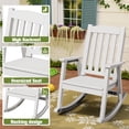 thumbnail image 3 of Homall Outdoor Rocking Chair Resin All-Weather Resistant High-Back Rocker for Patio, Garden, 3 of 8
