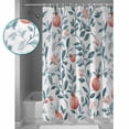 thumbnail image 3 of Teal Green Botanical Shower Curtains for Bathroom Waterproof Fabric Bath Curtains Decor Bath Tub Curtain Pink Spring Floral Country Decorative Shower Curtain Sets with 12 Hooks, 72x72 Inch, 3 of 6