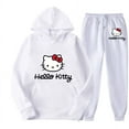 thumbnail image 3 of Hello Kitty Cartoon Anime Women Sweatshirt Sweatpants Set Fashion Men Pullover Pants Suit Spring Autumn Couple Hoodie Pant Sets, 3 of 7