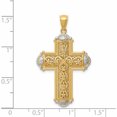 thumbnail image 4 of 14K Yellow & Rhodium White D/C Reversible Cross Pendant Made In United States -Jewelry By Sweet Pea, 4 of 7
