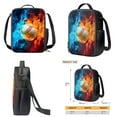 thumbnail image 4 of XYZCANDO Vintage Fire Baseball Print Backpack Set Fashion 17 Inch Backpack with Lunch Bag and Pencil Case Bookbag Rucksack Daypack with Ergonomic Strap for Middle School Student, 4 of 4