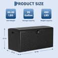 thumbnail image 2 of 99 Gallon Waterproof Large Resin Deck Box Indoor Outdoor, 2 of 8