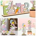 thumbnail image 7 of Dolked 2pcs Easter Desktop Decoration, Wooden Alphabet Color Decoration for Home Office Decoration, 7.9x3.15in, 7 of 7