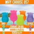 thumbnail image 7 of Fun Express 12 Pieces Plastic Tropical Hurricane Glasses, Holds 16 oz, BPA Free Plastic, Beach Party Supplies, Multi-Color, 7 of 7