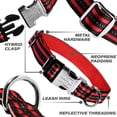 thumbnail image 2 of Black Rhino - Classic Striped Adjustable Dog Collar for Small Medium Large Breeds | 3m Reflective Threading | 4 Bright Colors - Matching Leashes Sold Separately (Red Striped, Medium), 2 of 3