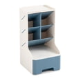 thumbnail image 4 of LOVIVER Rangement de Bureau Porte-Crayon Compartiment Amovible Conteneur de Bureau Bleu, 4 of 8