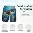 thumbnail image 5 of Sigee Watercolor Turtle Print Mens Swim Trunks with Compression Liner Quick Dry Swim Stretch Beach Shorts with Pockets,S-3XL, 5 of 7