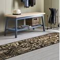 thumbnail image 2 of Caldwell Modern Floral Damask Indoor Area Rug by Blue Nile Nills - 2' 7" x 8', Black, 2 of 3
