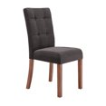 thumbnail image 4 of Chelsea Lane Upholstered Cherry Finish Dining Side Chair, Set of 2, Dark Gray, 4 of 7