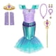 thumbnail image 3 of Vestido de la Sirenita Ariel para niña, conjunto de disfraz de sirena, ropa de fiesta de cumpleaños y Carnaval, 3 of 5