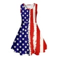 thumbnail image 4 of Bainana American Flag Dress For Girls Sleeveless Anniversary Sundress Toddler And Teens Kids 4Th Of July Celebration 250 Years USA Patriotic Dress Blue Size 11-12 Years, 4 of 4