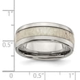 thumbnail image 2 of Primal Steel Stainless Steel Polished with Antler Inlay 8mm Band, 2 of 6