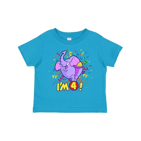 

Inktastic I m 4 Circus Elephant Gift Toddler Boy or Toddler Girl T-Shirt