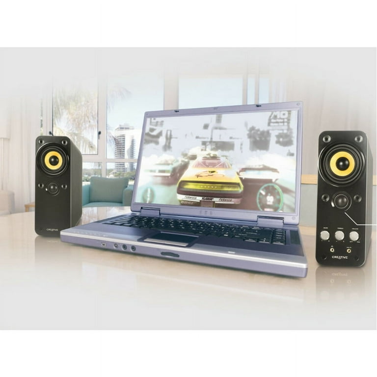 Creative GigaWorks T20 2.0 Stereo System - 28 W RMS - Glossy Black